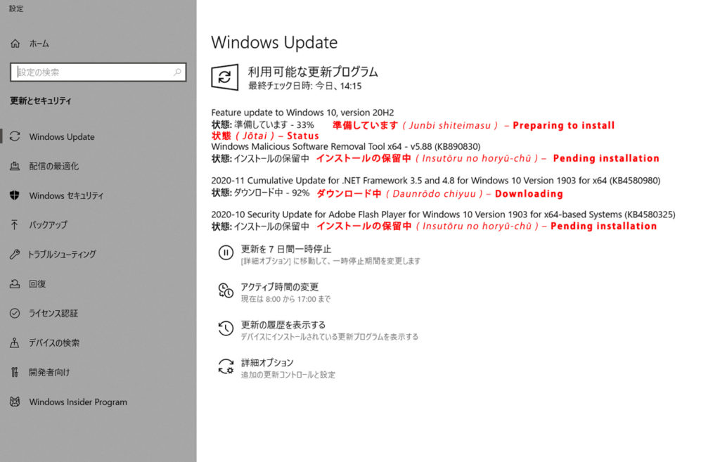 how to update windows 10 in japanese step 5A