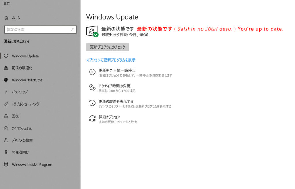 how to update windows 10 in japanese step 8